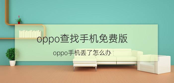 oppo查找手机免费版 oppo手机丢了怎么办？